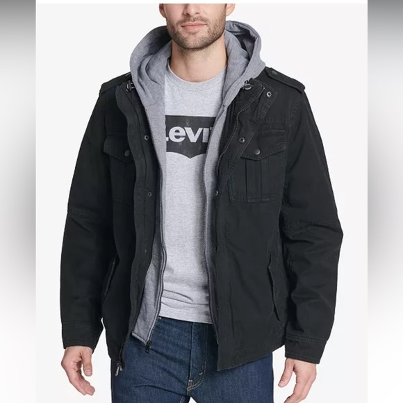 Levi’s Sherpa hooded trucker jacket XL